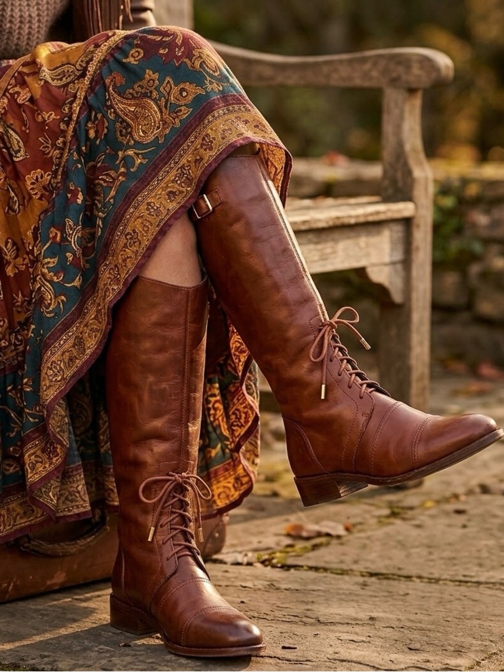 Rachel Zoe Brown Womans Boots Leather Georgia Lace Up Tall Boot Riding